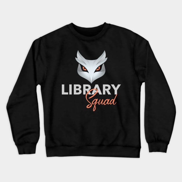 Funny Owl Library Squad Crewneck Sweatshirt by Ben Foumen